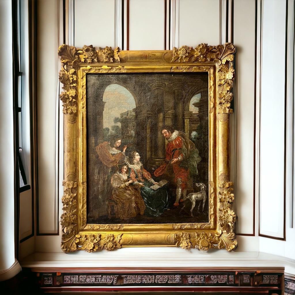 Tableaux sur toile Cadre baroque doré ancien