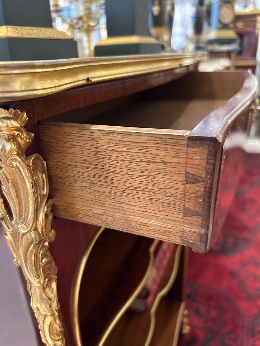 Petite Bibliothèque Dit Bibus De Style Louis XV En Acajou Estampillée L. -photo-3