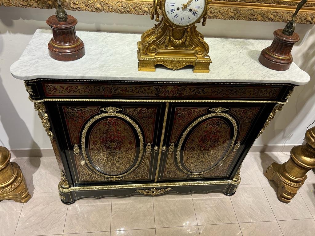 Support Buffet In Boulle Marquetry From The Napoleon Ili Period-photo-1