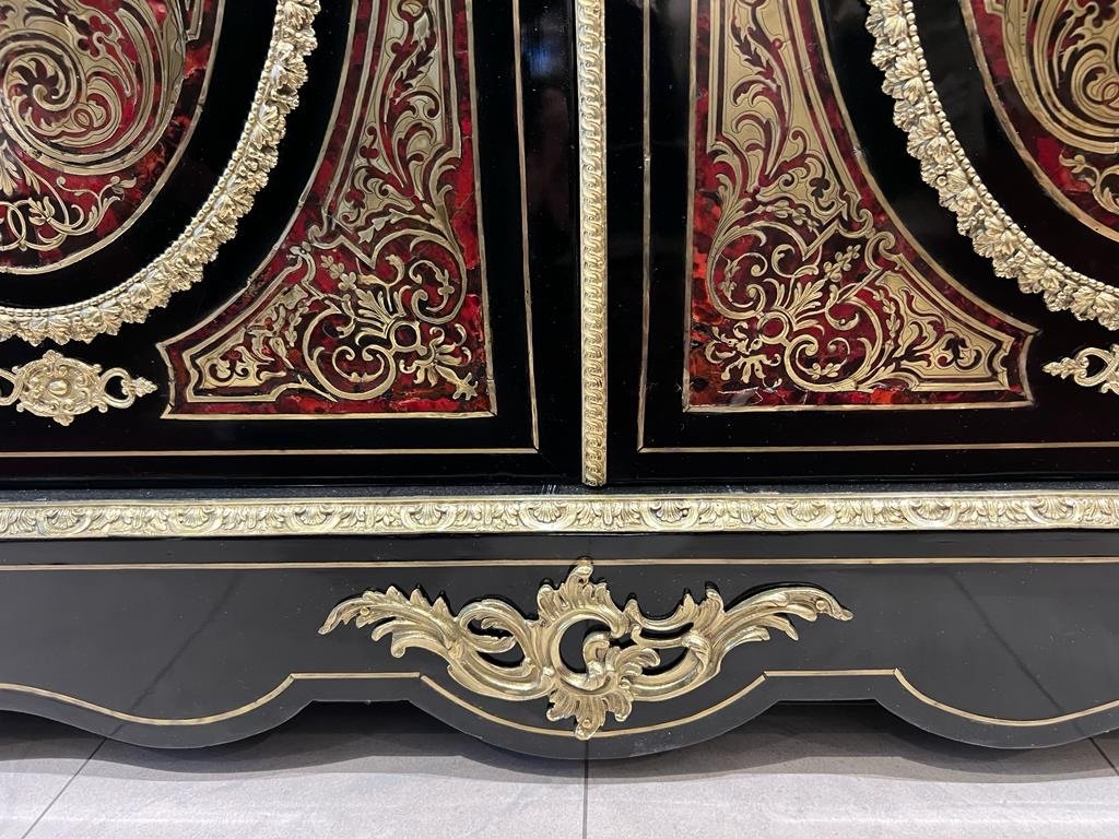 Support Buffet In Boulle Marquetry From The Napoleon Ili Period-photo-2
