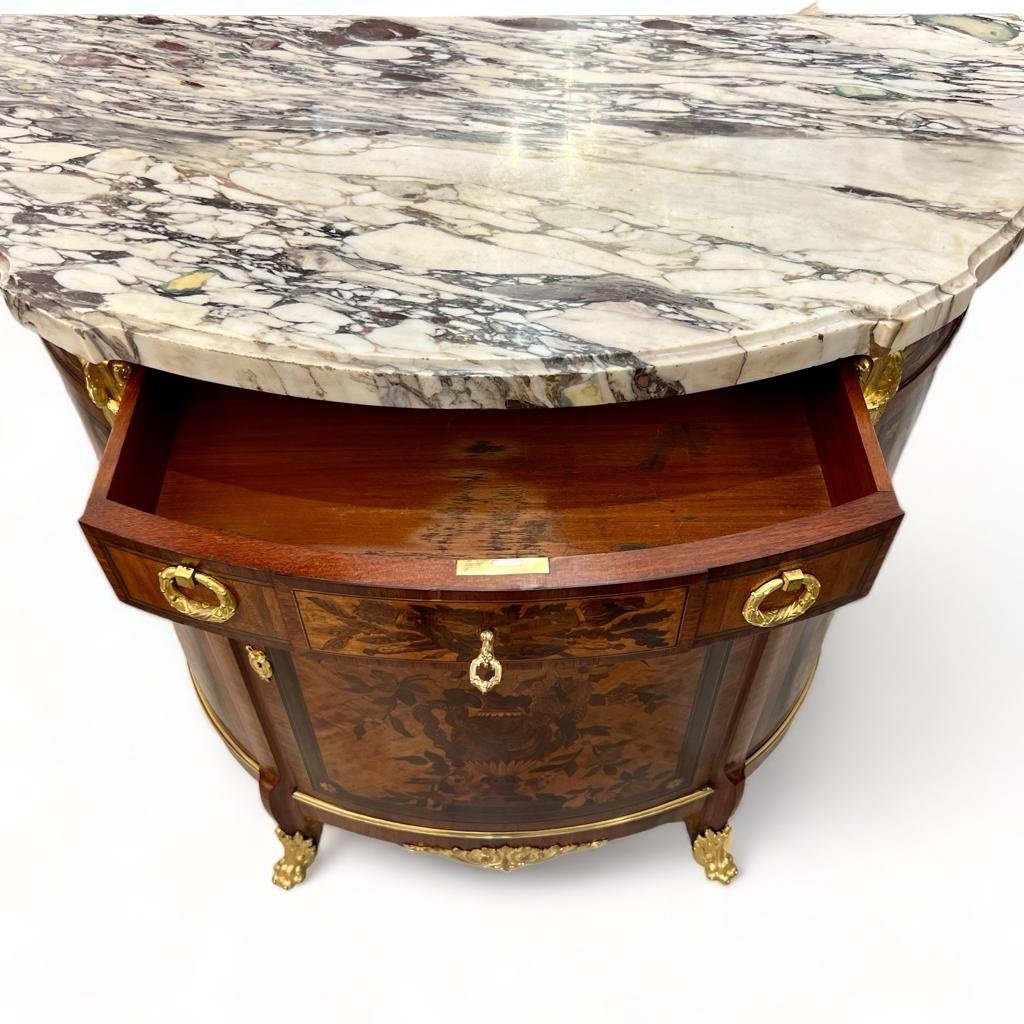 Support Furniture In Flower Marquetry, Transition Style And Napoleon III Period -photo-4