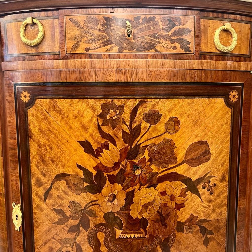 Support Furniture In Flower Marquetry, Transition Style And Napoleon III Period -photo-7