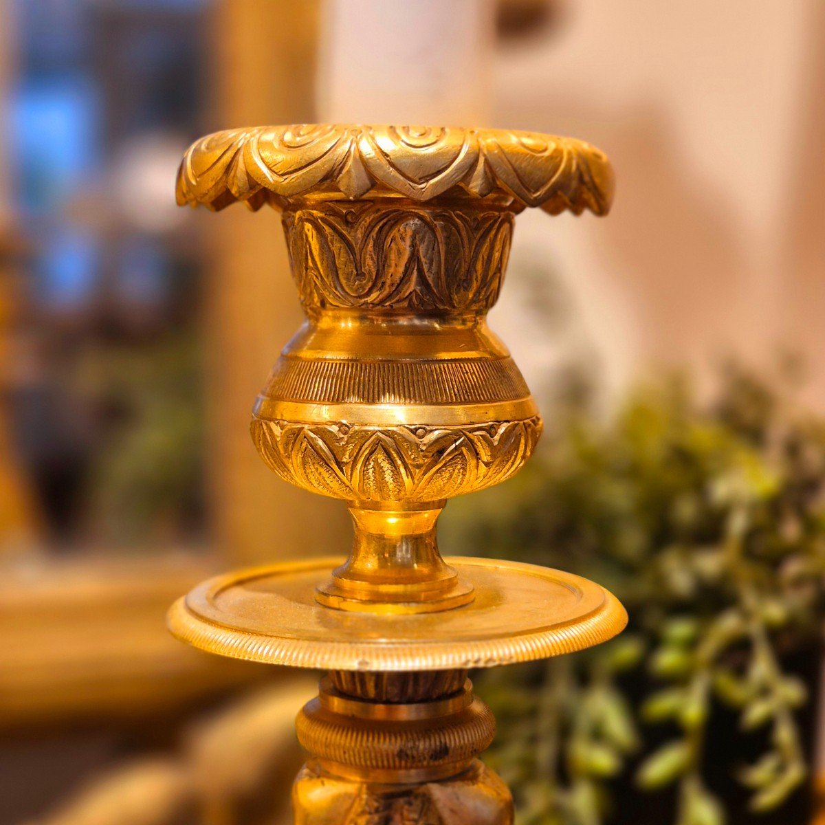 Paire De Bougeoirs D’époque Empire Et De Style Retour D’égypte En Bronze Doré, Vers 1810-photo-8