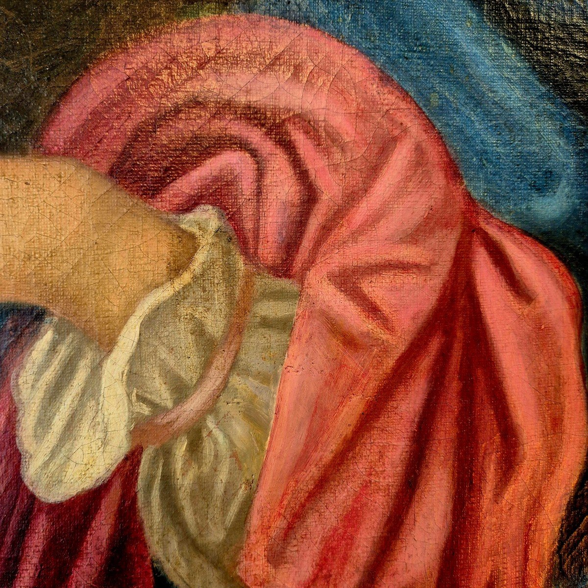 Sybille Au Turban Et Coupe De Fruits, Huile Sur Toile, 19e Siècle-photo-4