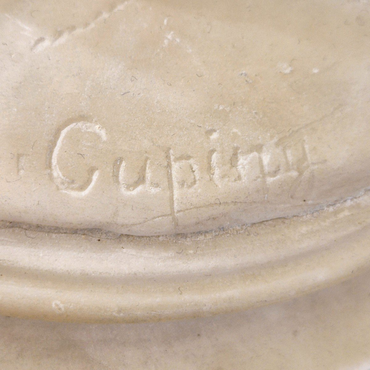 Carrara Marble Sculpture Of A Young Woman With A Bouquet, 19th Century, Signed Cupiny-photo-8