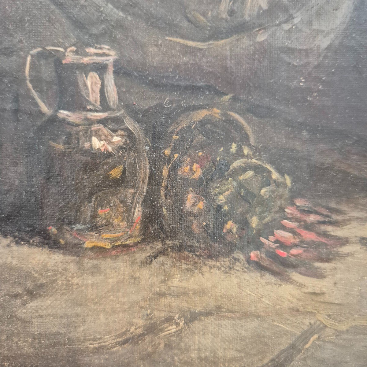 Everyday Scene Of Servants, Oil On Canvas, 19th Century-photo-3