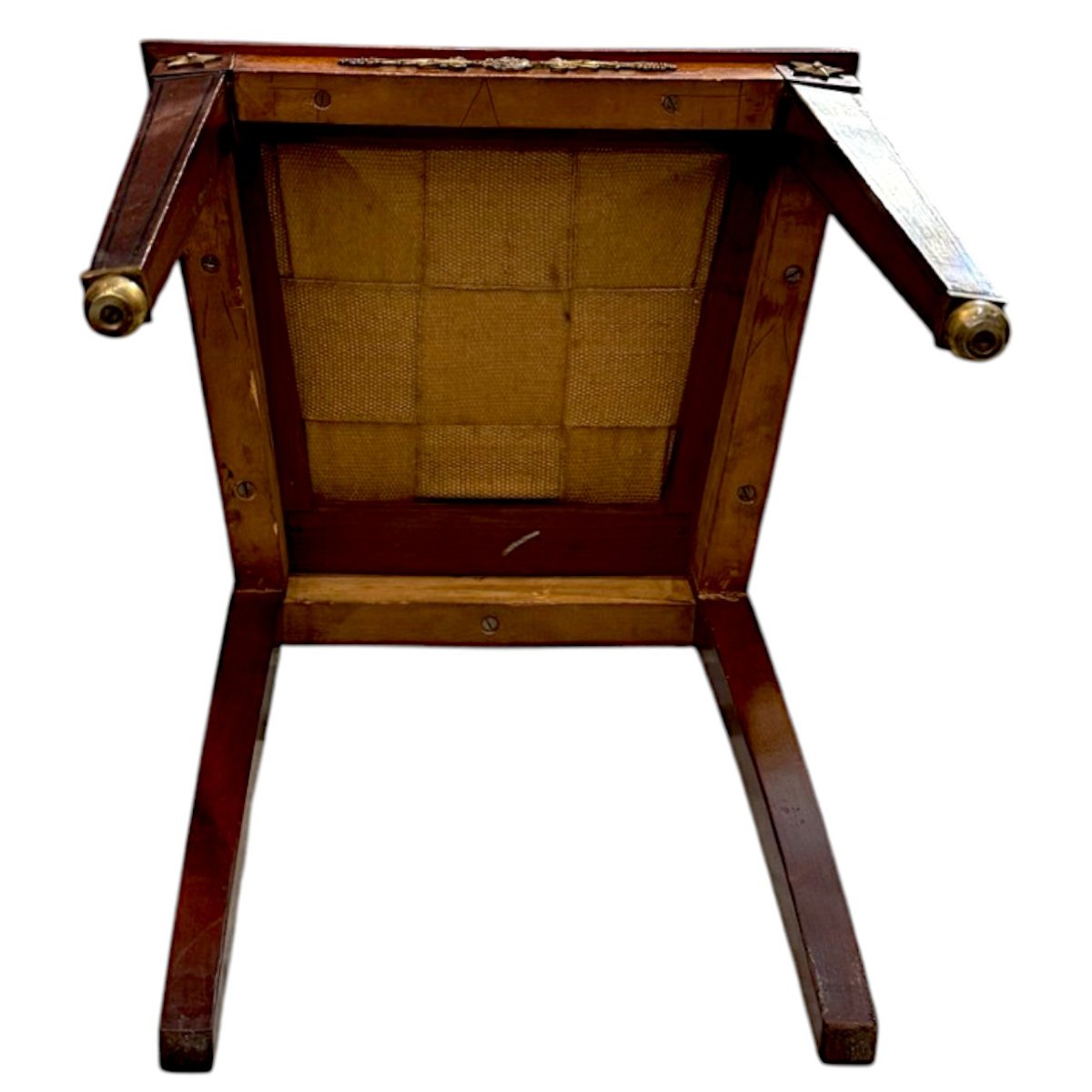 Paire de chaises d’appoint en acajou, motif abeilles, d'époque Empire, 19ème siècle-photo-6