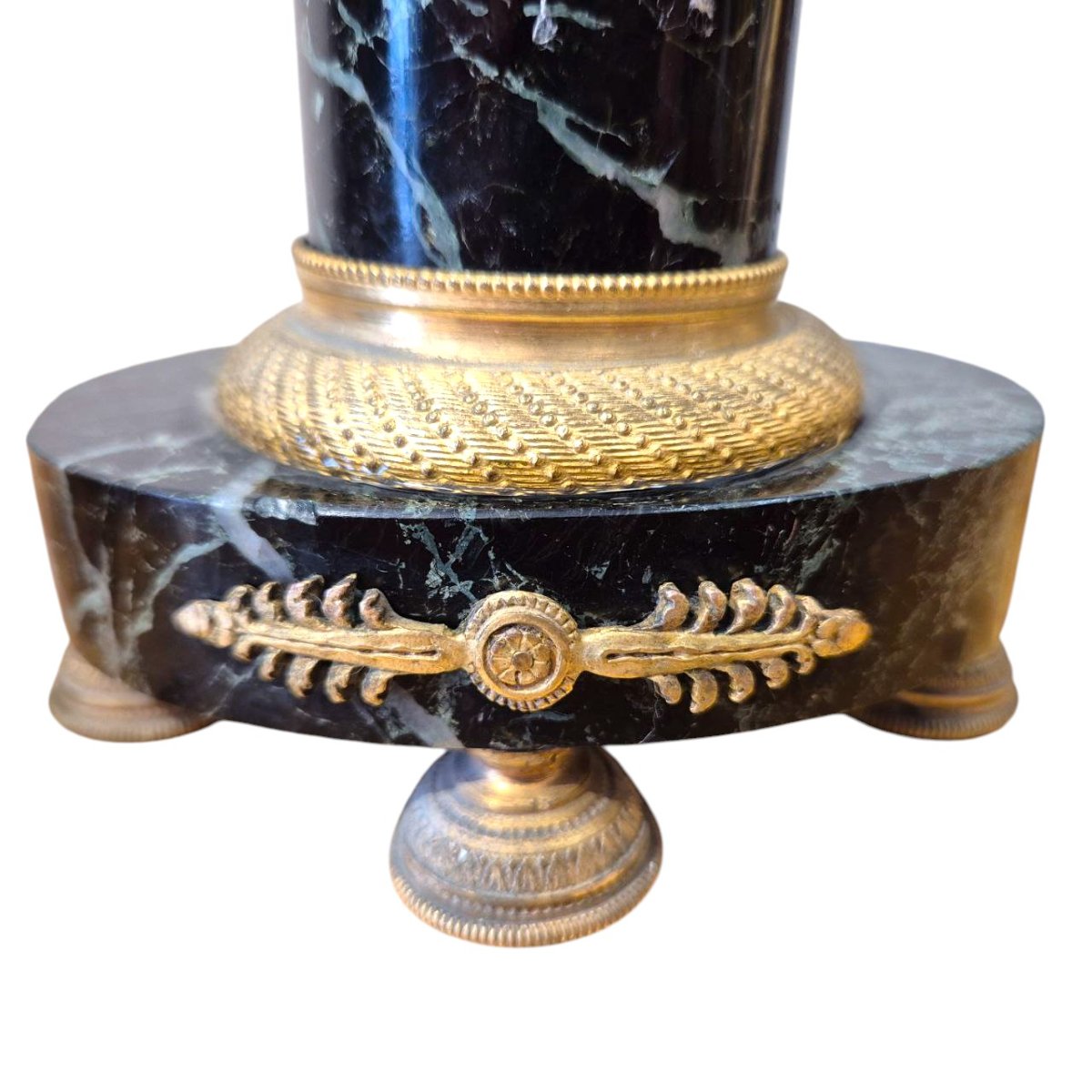 Pair Of Empire Period Marble And Gilt Bronze Victory Candelabras, C. 1800-photo-4