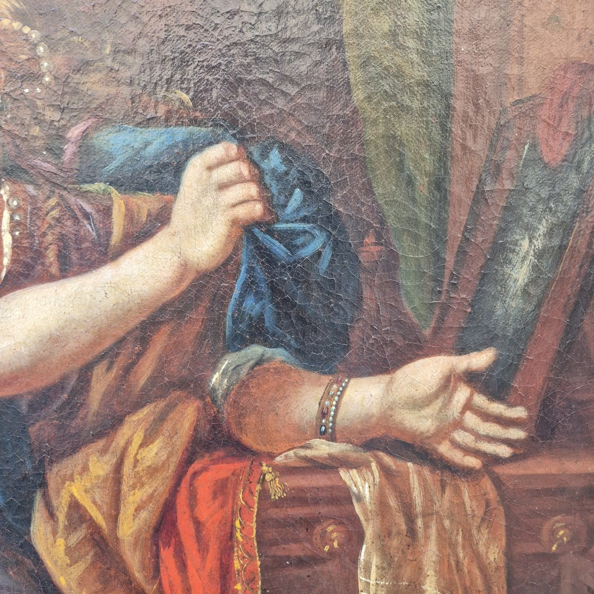 Sainte Marie-Madeleine renonçant aux vanités du monde, d’d’après Charles Le Brun, 18ème siècle-photo-4