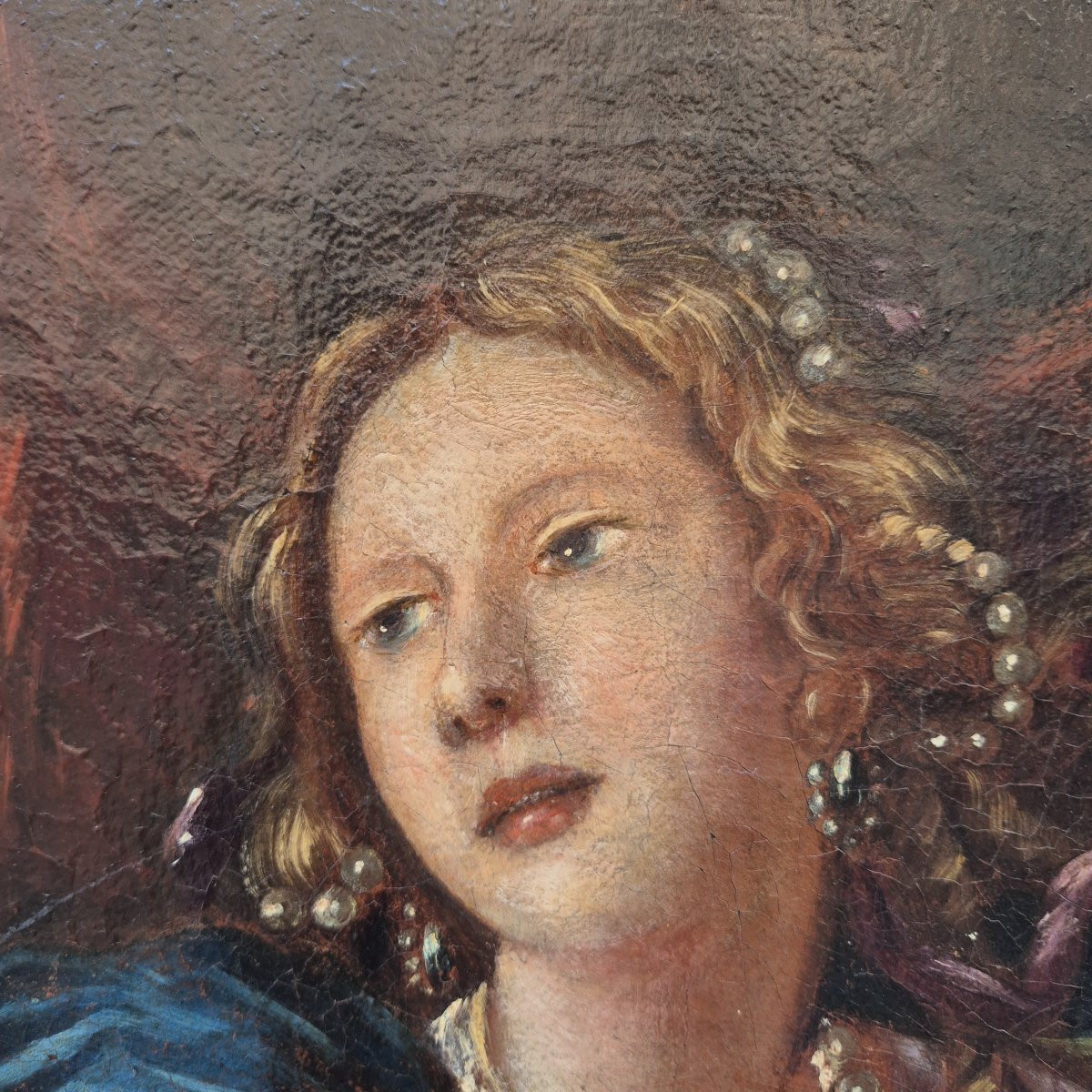 Sainte Marie-Madeleine renonçant aux vanités du monde, d’d’après Charles Le Brun, 18ème siècle-photo-5