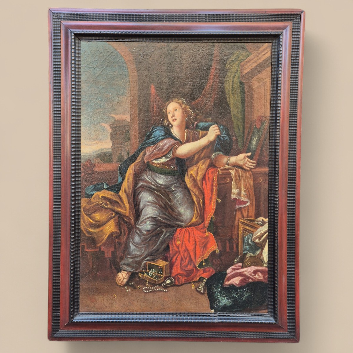 Sainte Marie-Madeleine renonçant aux vanités du monde, d’d’après Charles Le Brun, 18ème siècle
