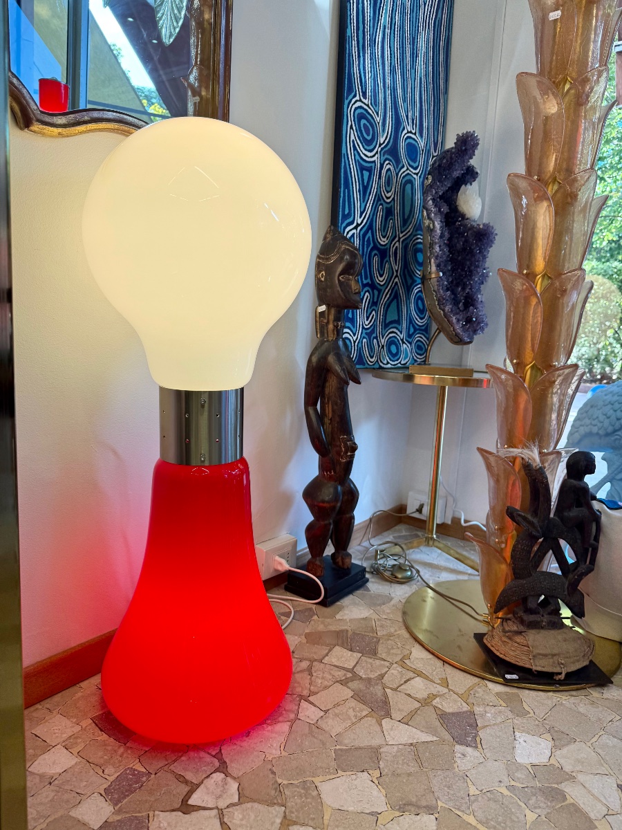 Lampadaire en verre de Murano “Birillo” années 1960, Space âge -photo-3