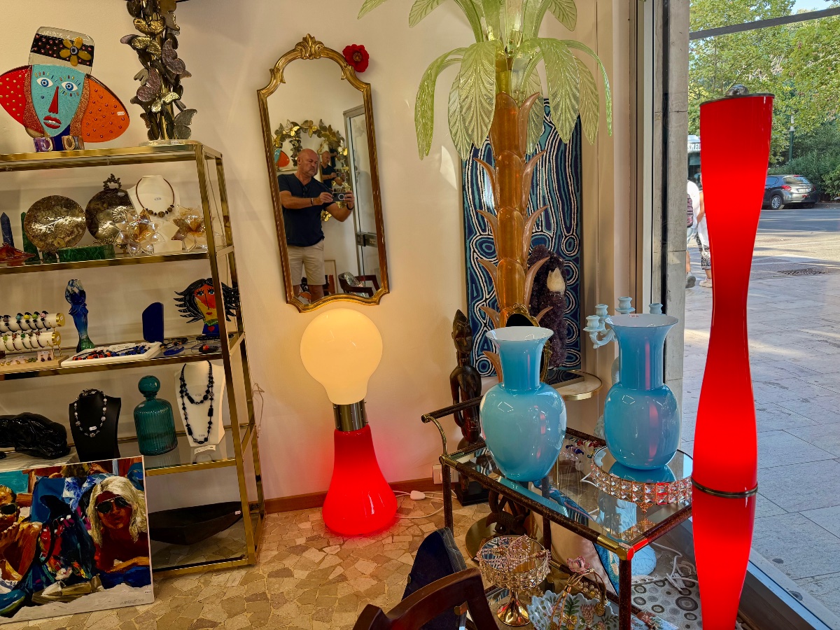 Lampadaire en verre de Murano “Birillo” années 1960, Space âge -photo-4