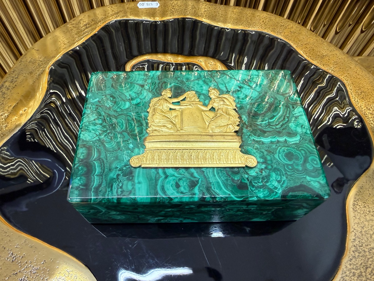 Malachite Box In The Fabergé Style 