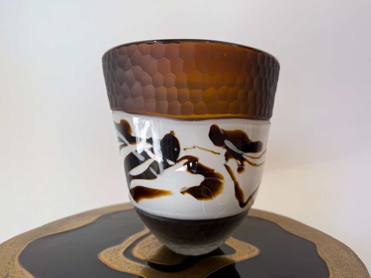 Coupe en verre soufflé de Murano par Franco Moretti, années 1980-photo-4