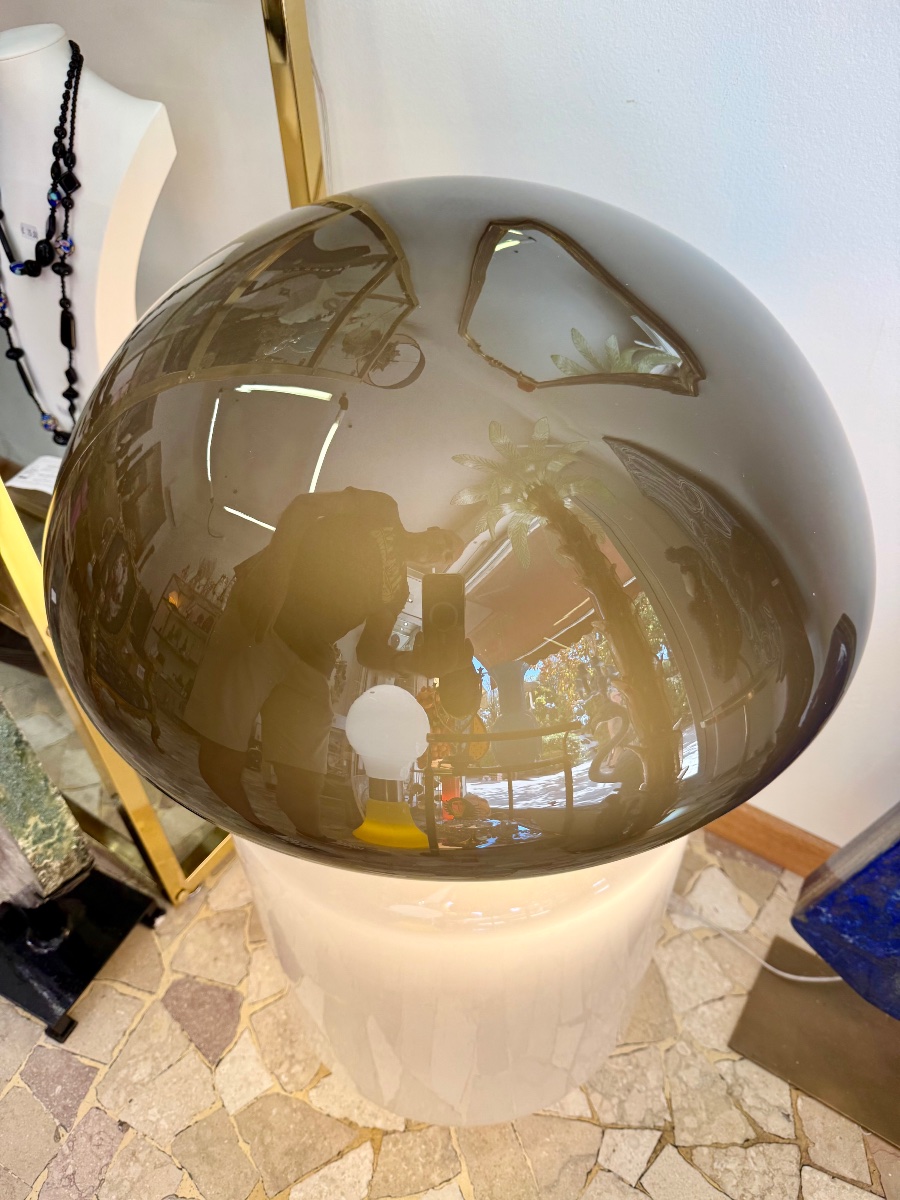 Importante Lampe en verre « Hiroshima » — Italie, vintage années 1970 Space âge -photo-3