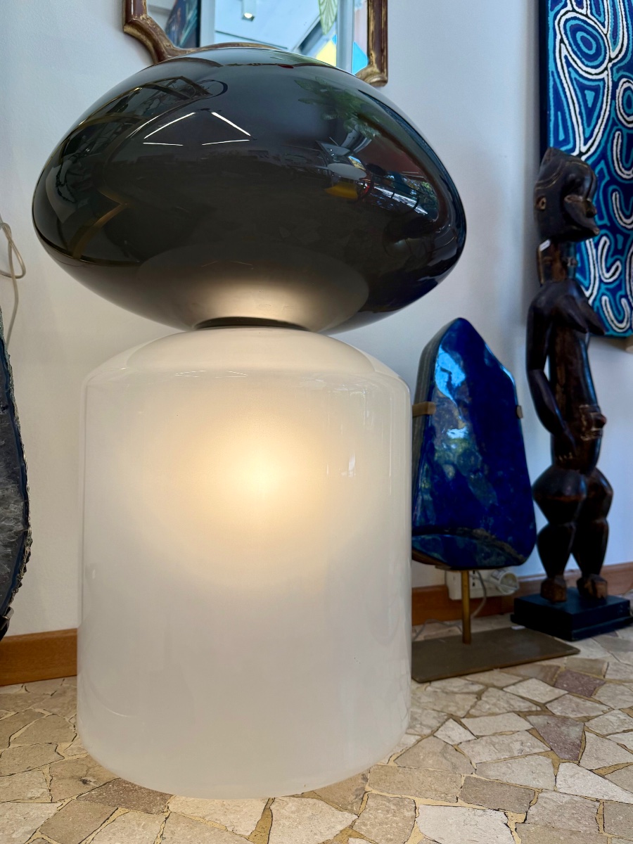 Importante Lampe en verre « Hiroshima » — Italie, vintage années 1970 Space âge -photo-4