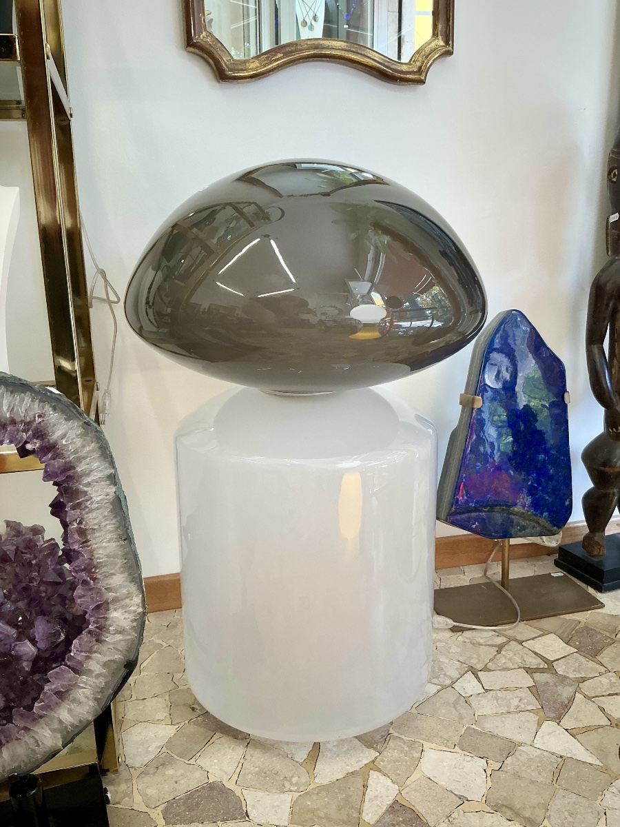 Importante Lampe en verre « Hiroshima » — Italie, vintage années 1970 Space âge -photo-2