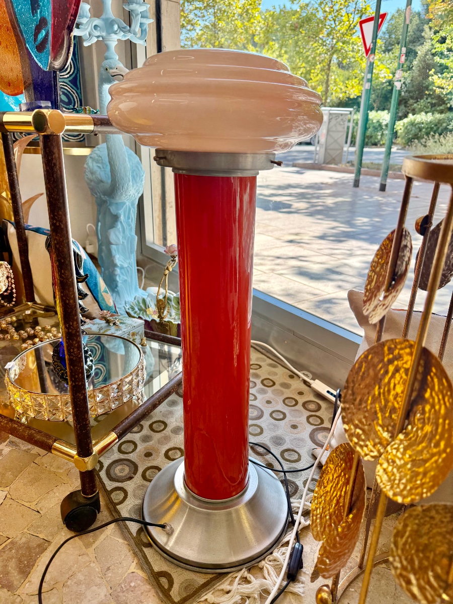 Vintage Glass Lamp From The 1970s, Space Age -photo-1