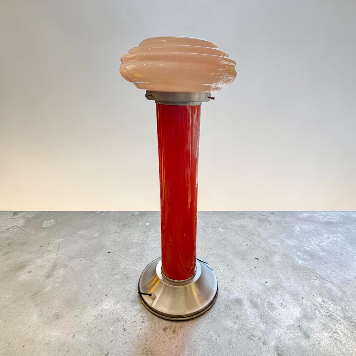 Vintage Glass Lamp From The 1970s, Space Age -photo-3