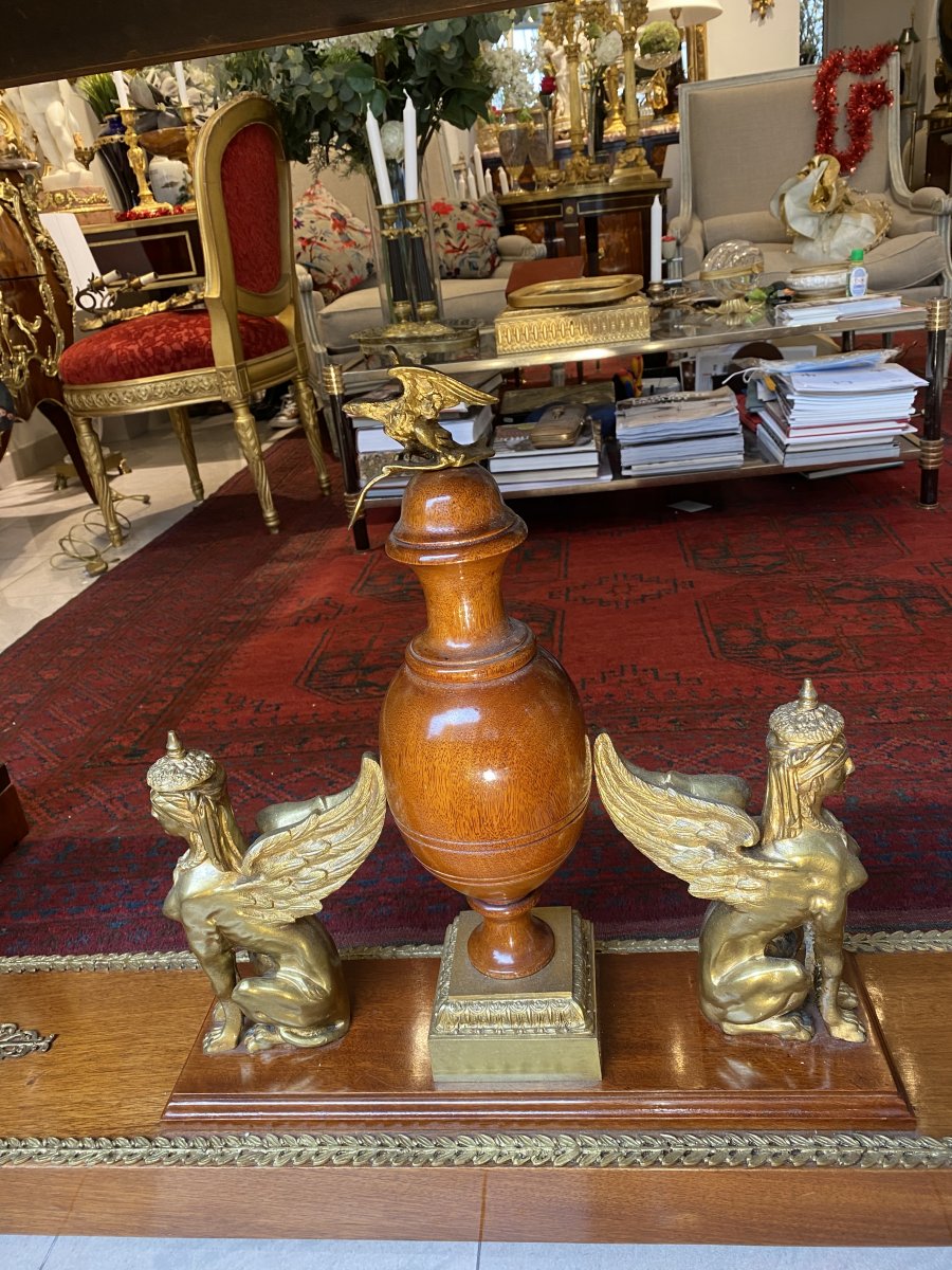 Table De Millieu De Style Empire D’après Le Modèle De Jacob Desmalter Fin XIX Ieme -photo-1