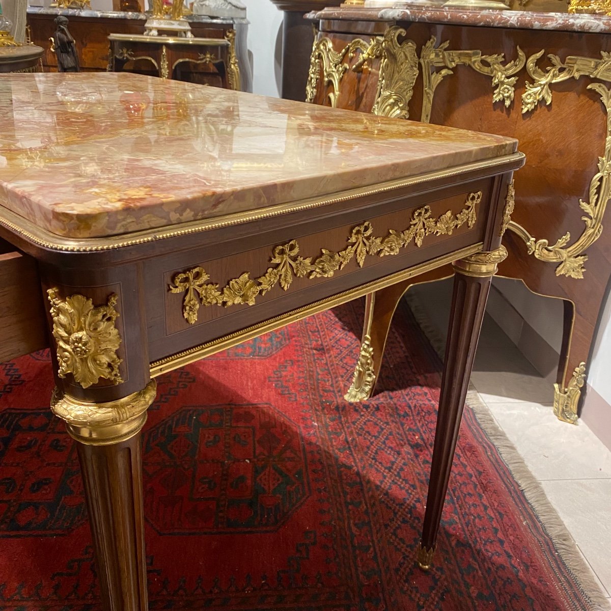 Table Bureau De Millieu De la maison Krieger Paris Modèle De Riesner XIX Ieme -photo-7
