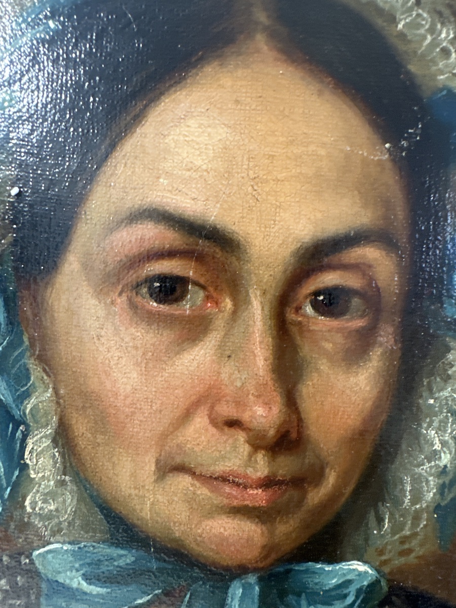 John Dabour (1837-1905) Portrait – Oil On Canvas 1860 Baltimore, New York-photo-2