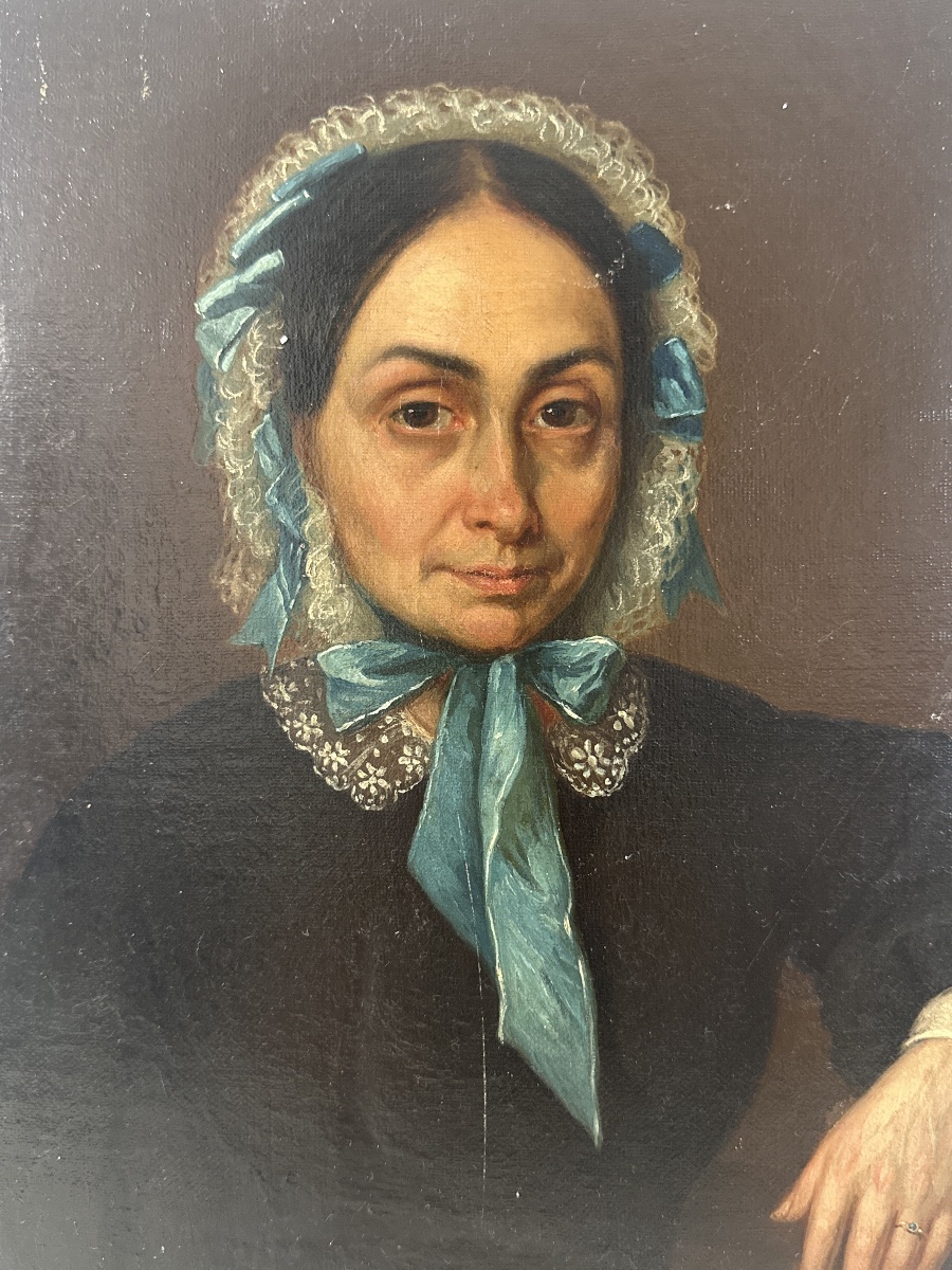 John Dabour (1837-1905) Portrait – Oil On Canvas 1860 Baltimore, New York