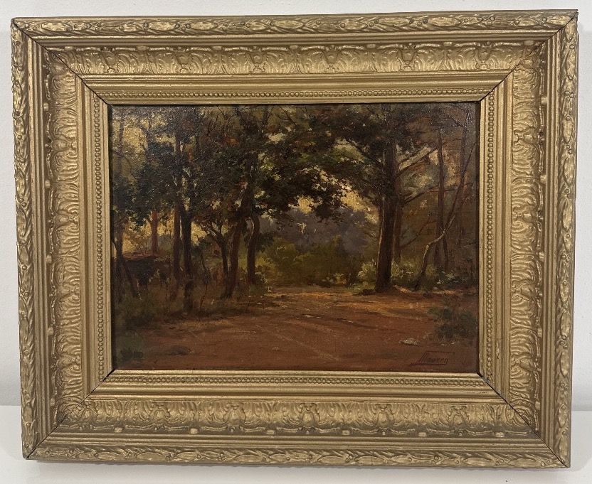 Henri Laurent MOUREN (1844-1926) Clairière forestière - Ecole française XIX/XX e-photo-2