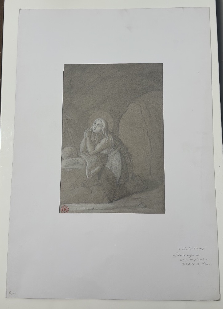 Camille Auguste GASTINE (1819-1867)  Marie-Madeleine priant  -photo-2