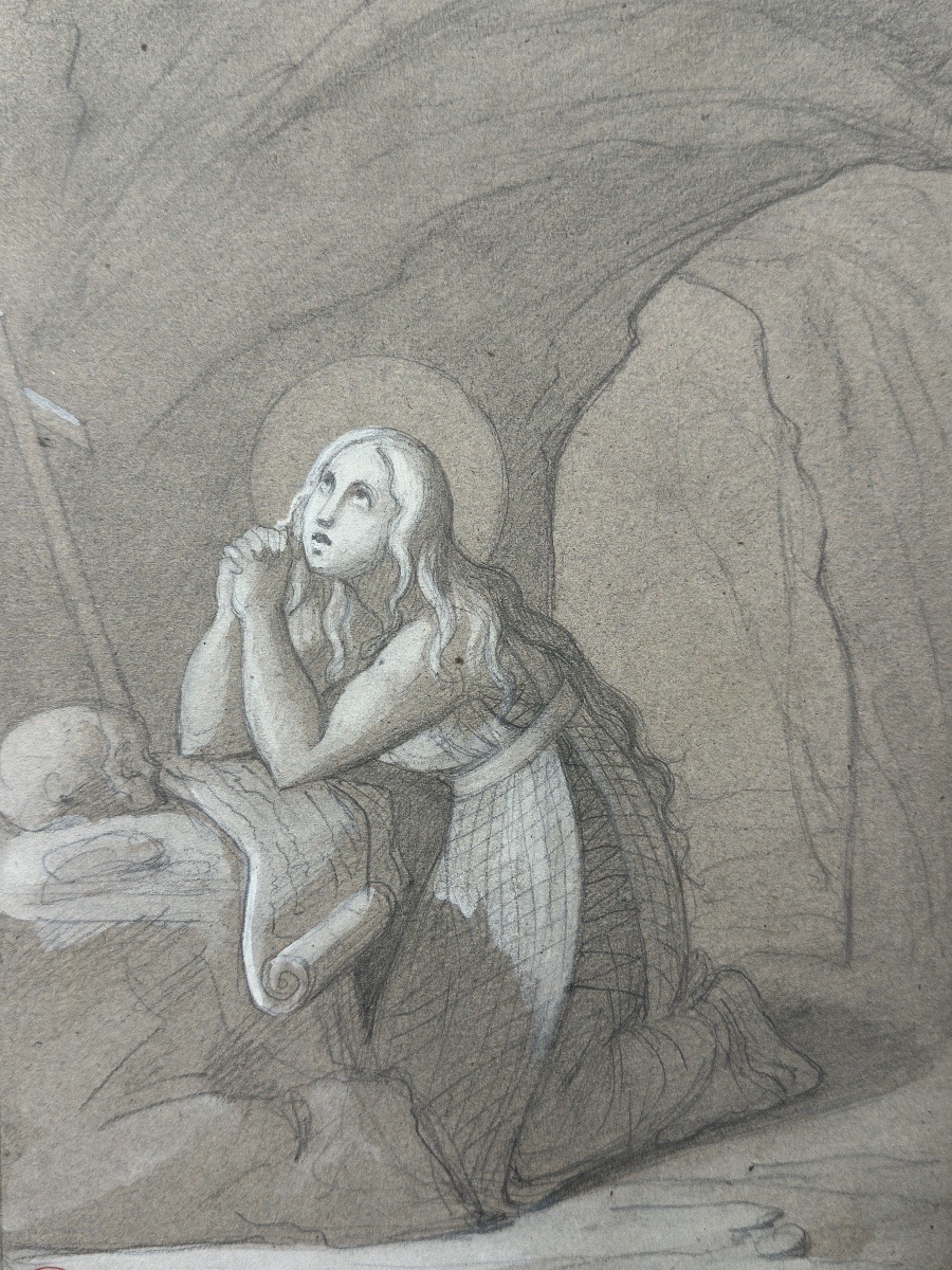 Camille Auguste GASTINE (1819-1867)  Marie-Madeleine priant  