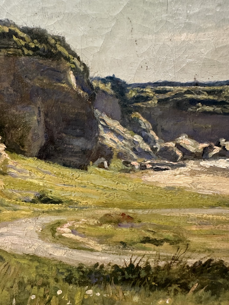 Jean-georges Pasquet (1851–1936) The Biarritz Lighthouse And The Beach In The Basque Country-photo-3