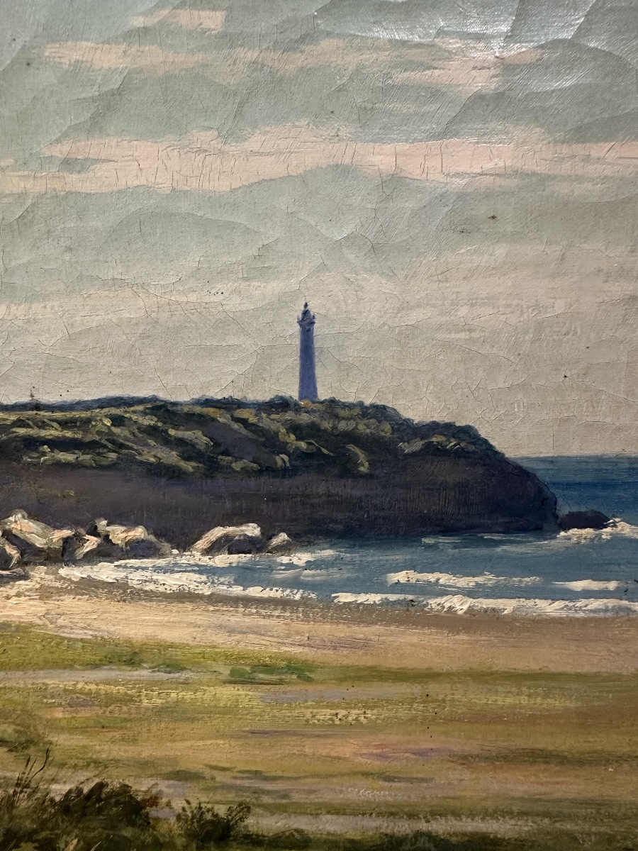 Jean-georges Pasquet (1851–1936) The Biarritz Lighthouse And The Beach In The Basque Country-photo-7