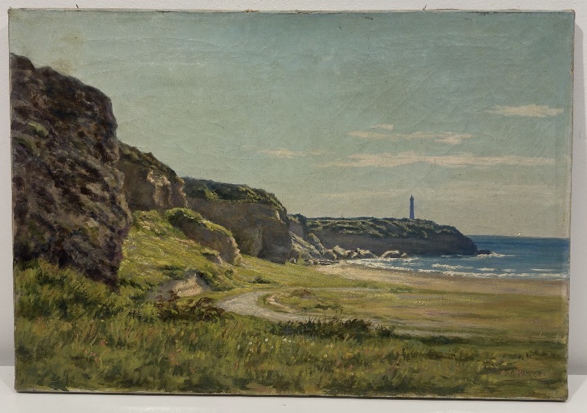 Jean-georges Pasquet (1851–1936) The Biarritz Lighthouse And The Beach In The Basque Country-photo-1