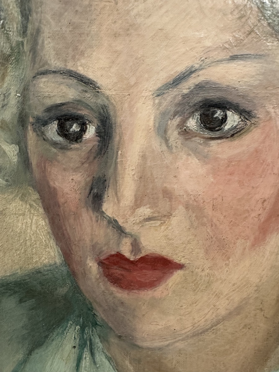 Germaine Decot (née En 1912) Portrait  Autoportrait ? Huile Alger 1935 Othon Friesz André Lhote-photo-1