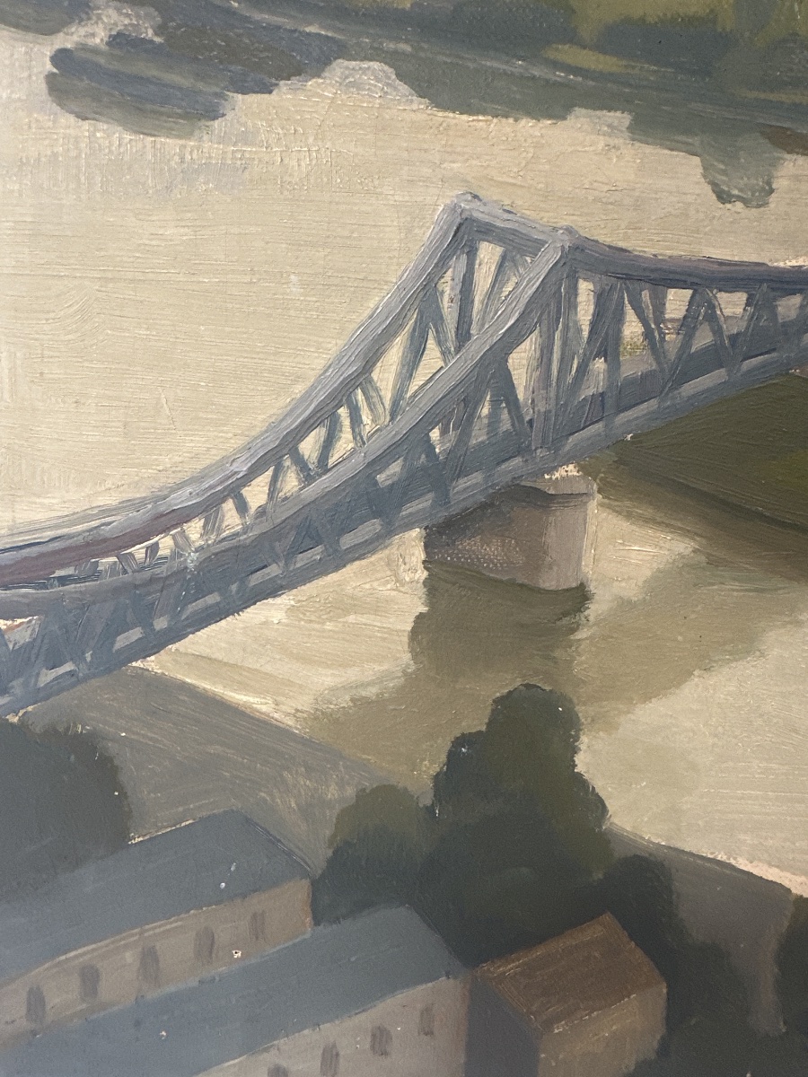 Paul Ternat (1897-1951) « La Seine aux environs de Rouen » huile entourage d'Albert Marquet-photo-4