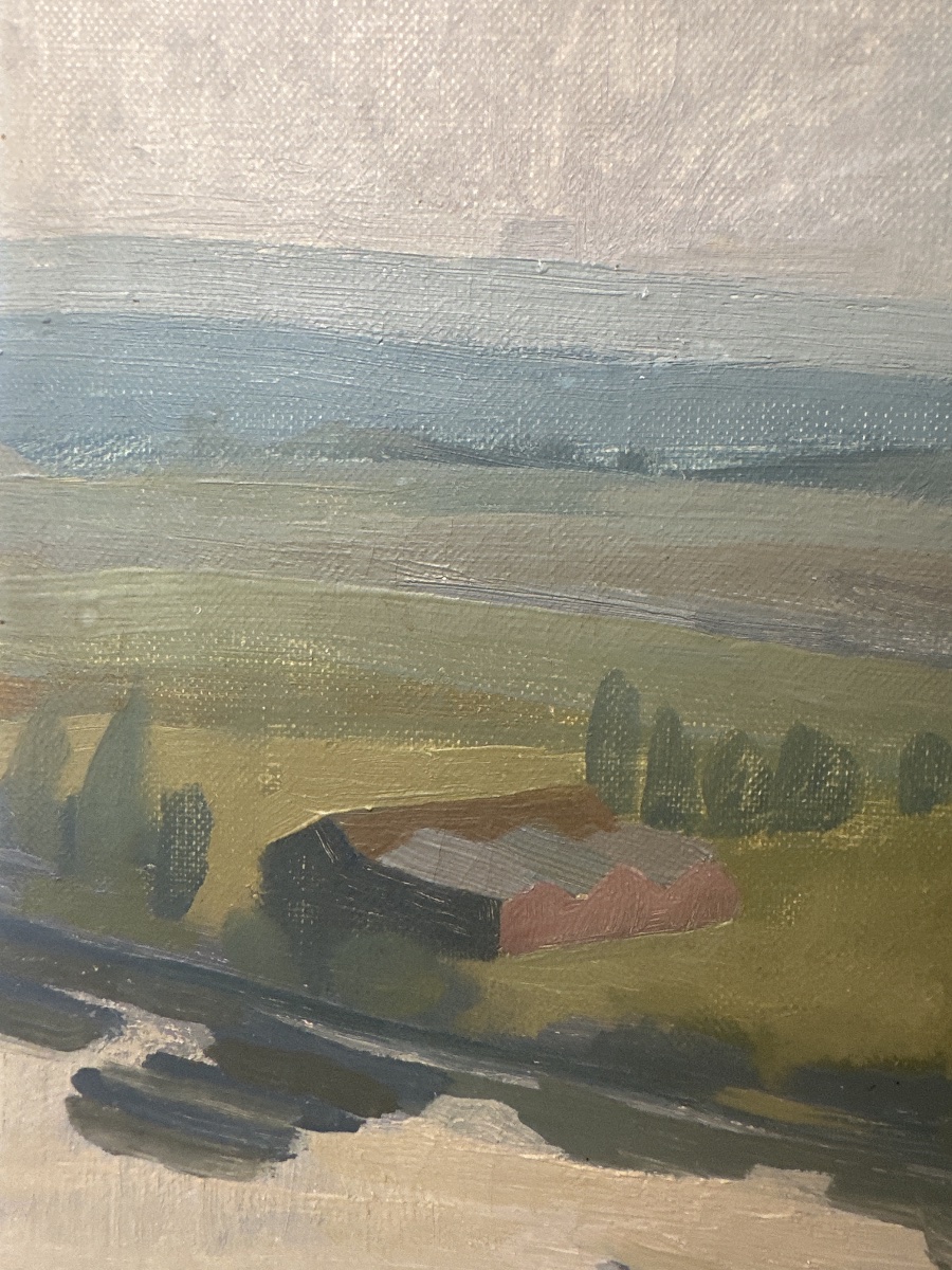 Paul Ternat (1897-1951) « La Seine aux environs de Rouen » huile entourage d'Albert Marquet-photo-4