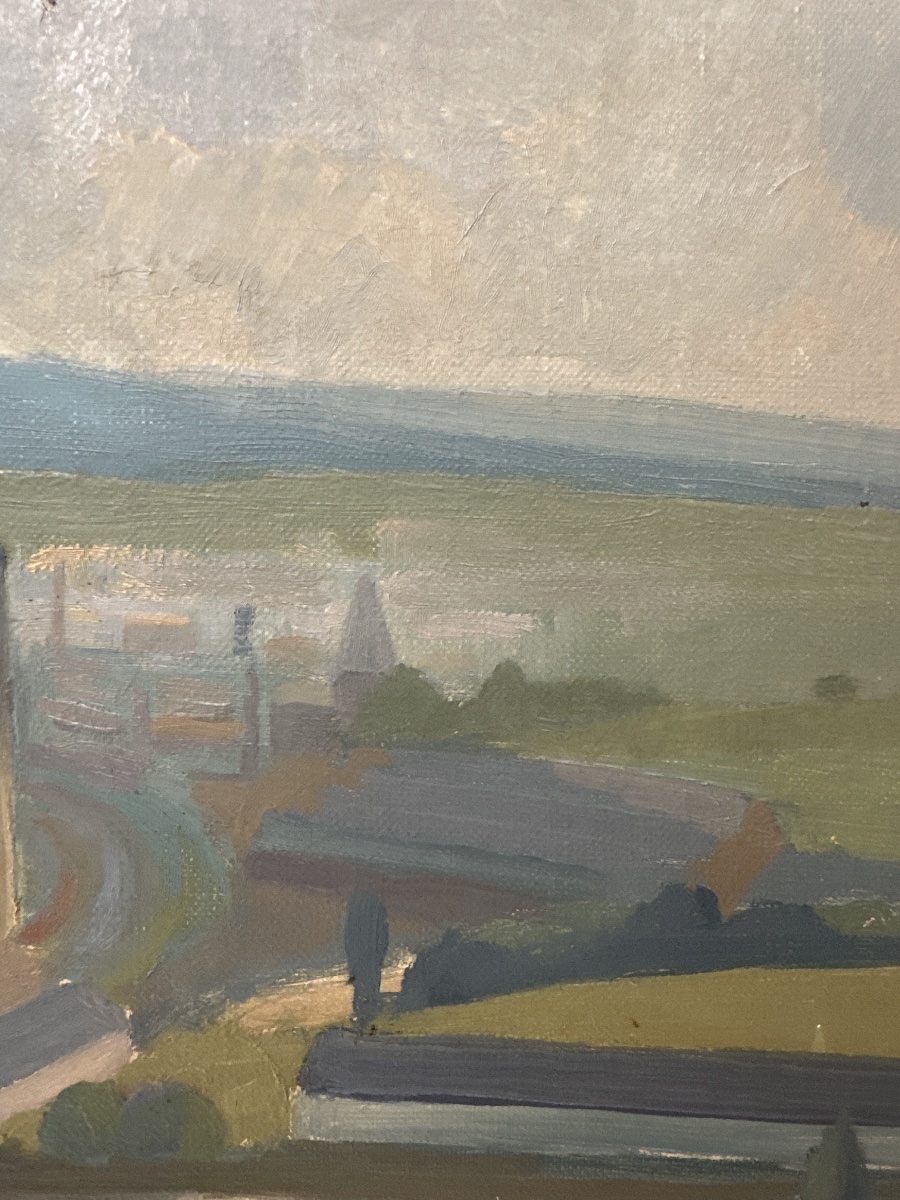 Paul Ternat (1897-1951) « La Seine aux environs de Rouen » huile entourage d'Albert Marquet-photo-5