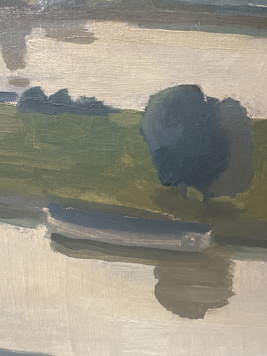 Paul Ternat (1897-1951) « La Seine aux environs de Rouen » huile entourage d'Albert Marquet-photo-6