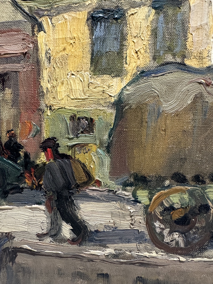 Emmanuel Marcel-Laurent (1892-1948)  Marché à Quimper Bretagne / groupe de Concarneau-photo-5