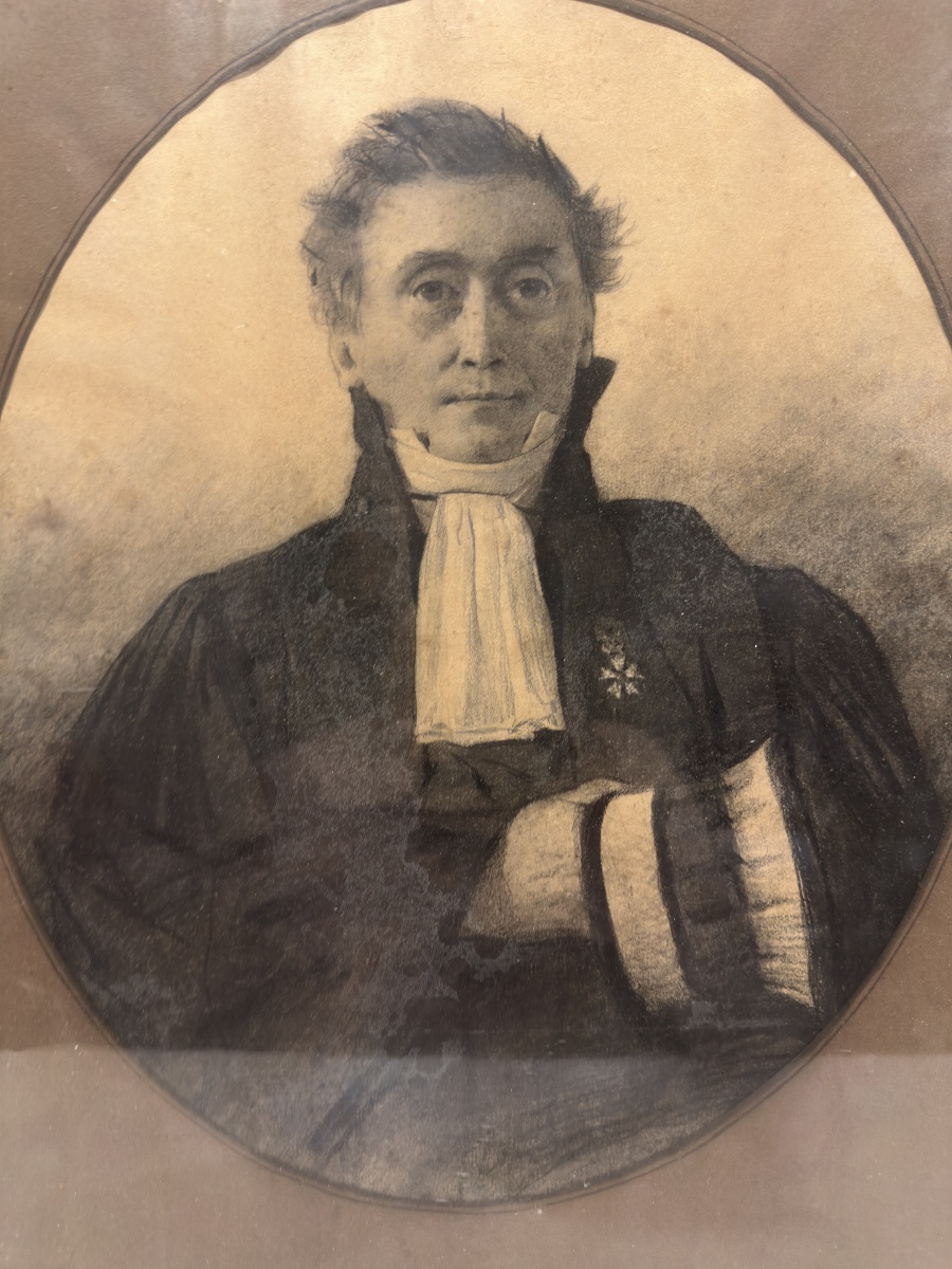 Charcoal Portrait - Victor-napoléon Marcadé (1810-1854), Jurist