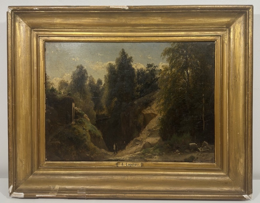 Louis-auguste Lapito (1803-1874) Fontainebleau: Landscape Painter Looking For His Viewpoint-photo-4