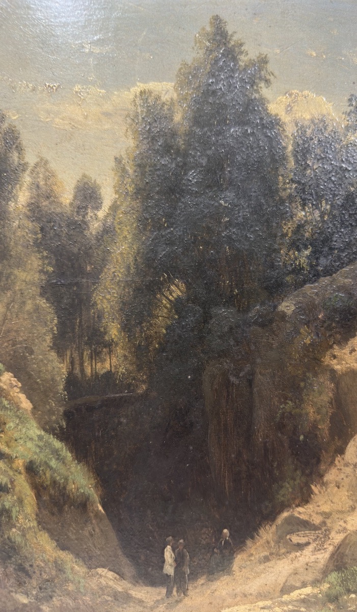 Louis-auguste Lapito (1803-1874) Fontainebleau: Landscape Painter Looking For His Viewpoint-photo-7