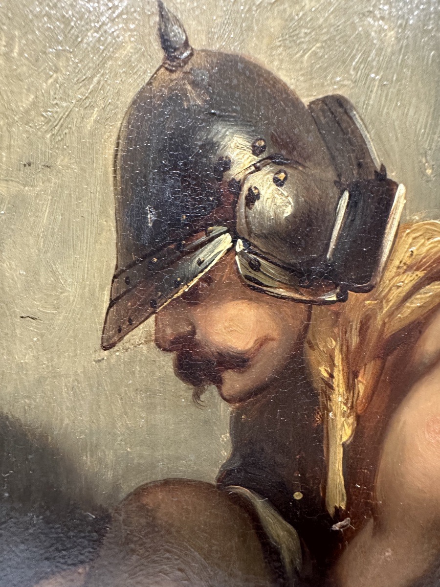 École française du XIX ème Gladiateur assis laçant sa jambière s. Jean-Léon GÉRÔME (1824-1904) -photo-5