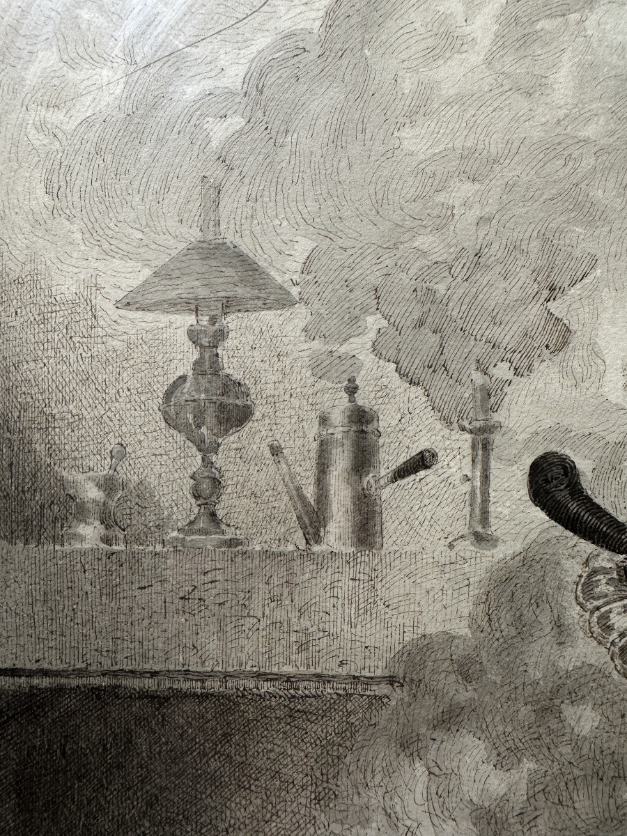 Célestin Allard-cambray (19th C.) - Original Drawing For Daudet's "jack"-photo-7