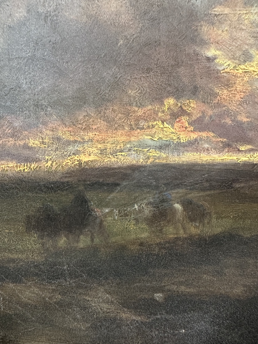 Clément Quinton (1851-1921) - Sunset On A Stormy Evening - Oil-photo-5