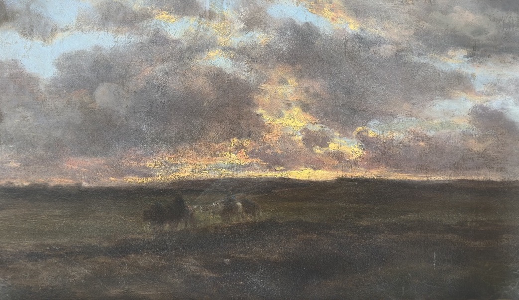 Clément Quinton (1851-1921) - Sunset On A Stormy Evening - Oil