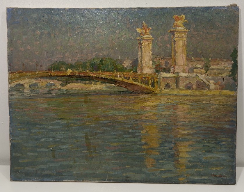 Raphaël Chanterou (1888-1945) - The Pont Alexandre III, Paris - Oil-photo-7