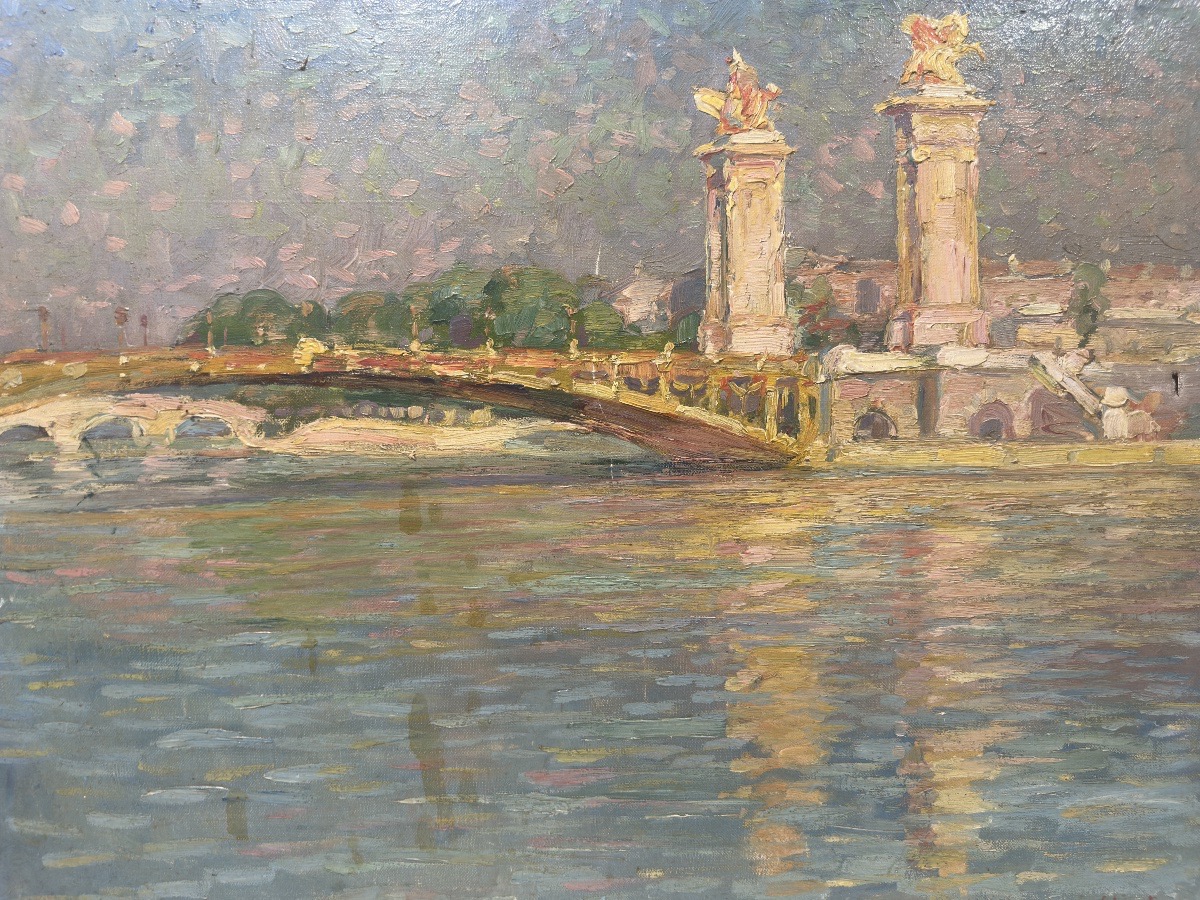 Raphaël Chanterou (1888-1945) - The Pont Alexandre III, Paris - Oil