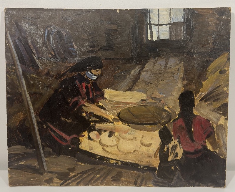 Aram Koupetzian (b. 1928) - Karabakh Women Baking Lavash, 1967-photo-2